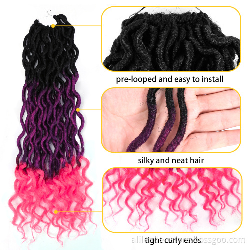 Curly Goddess Locs Crochet Hair For Black Women